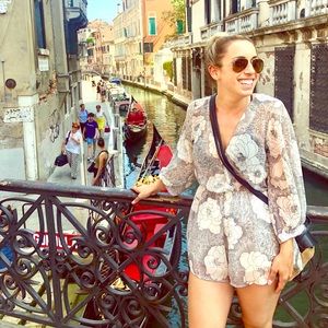 White and Black Romper